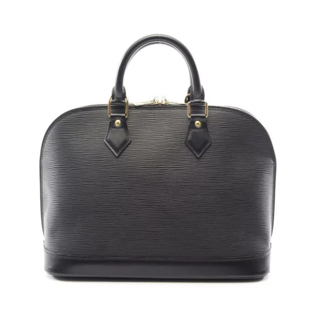 Louis Vuitton Alma handbag leather Epi black